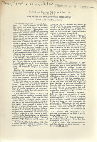 Comments on Evolutionary Literature