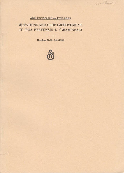 Mutations and Crop Improvement IV. POA Pratensis L. (Gramineae)