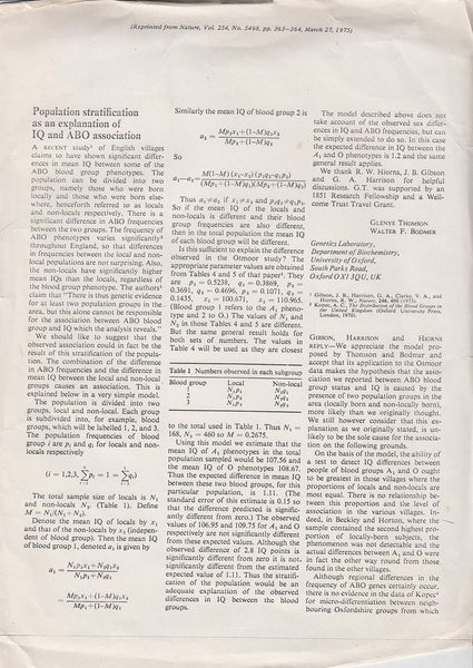 Population Stratification as an Explanation of IQ and ABO Association