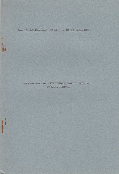 Descriptions of Anthribidae, Mostly from Fiji