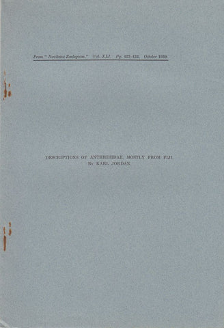 Descriptions of Anthribidae, Mostly from Fiji