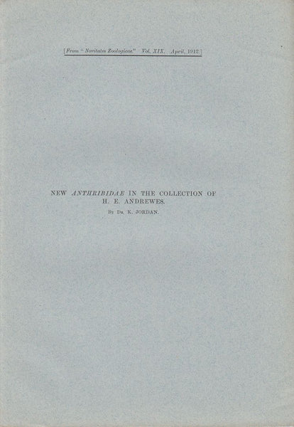 New Anthribidae in the Collection of H.E. Andrewes