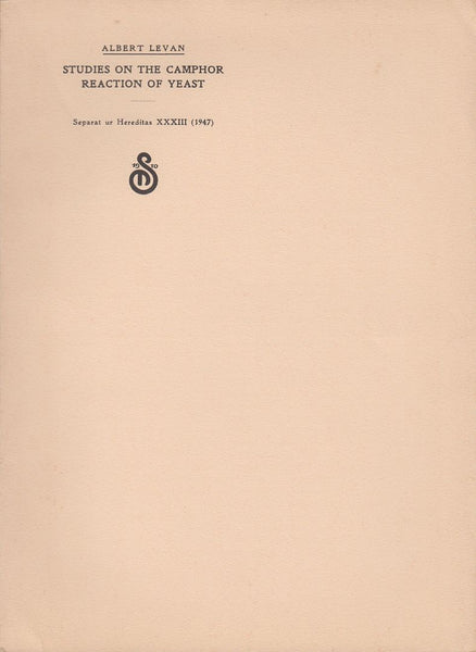 Studies on the Camphor Reaction of Yeast