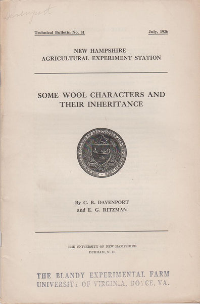 Some Wool Characters and their Inheritance