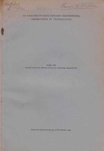 An Analysis of X-Ray Induced Chromosomal Aberrations in Tradescantia