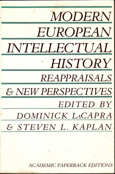 Modern European Intellectual History: Reappraisals & New Perspectives