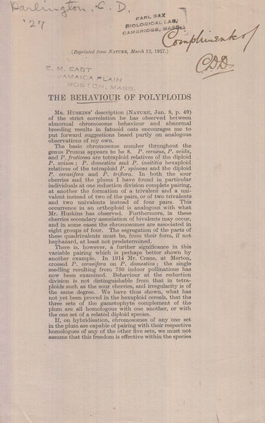 The Behaviour of Polyploids