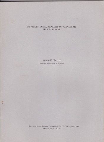 Developmental Analysis of Amphibian Pigmentation