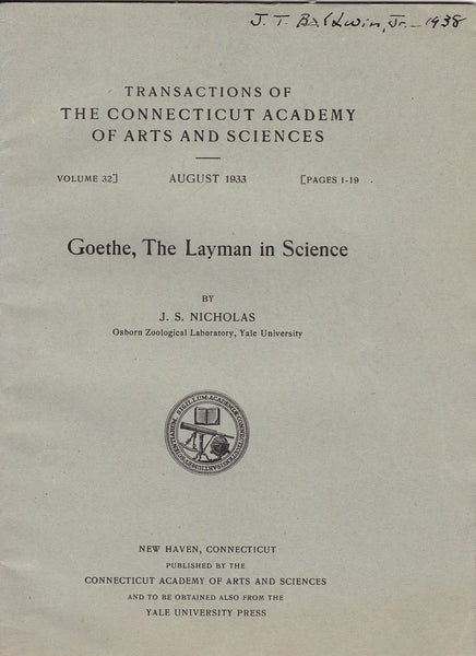 Goethe, The Layman in Science