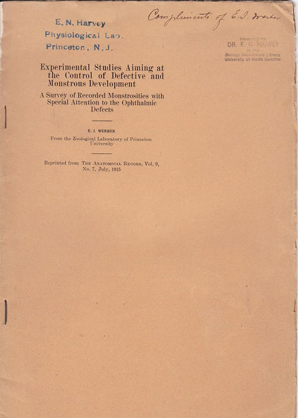 Experimental Studies Aiming at the Control of Defective and Monstrous Development