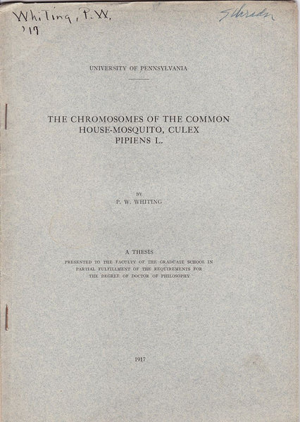 The Chromosomes of the Common House-Mosquito, Culex Pipiens L.