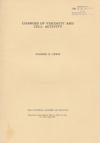 Changes of Viscosity and Cell activity