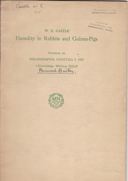 Heredity in Rabbits and Guinea-Pigs