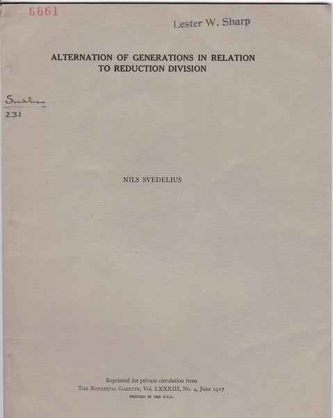 Alternation of Generations in Relations to Reduction Division
