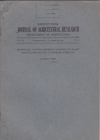 Crowngall Studies Showing Changes in Plant Structures Due to a Changed Stimulus