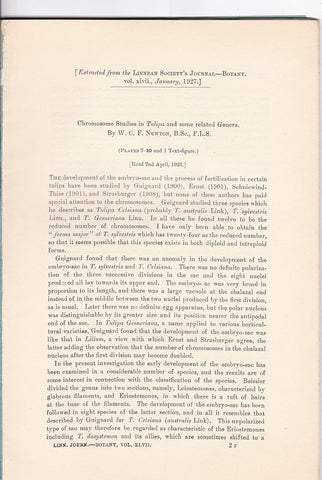 Chromosome Studies in Tulipa and some related Genera