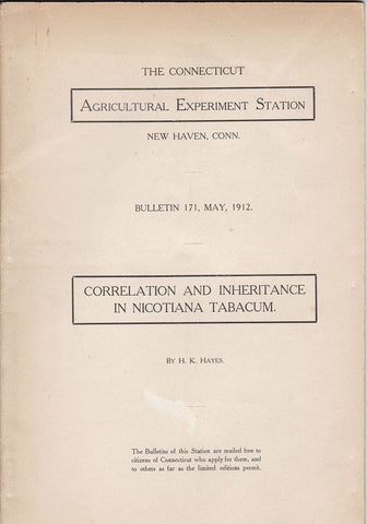 Correlation and inheritance in Nicotiana Tabacum