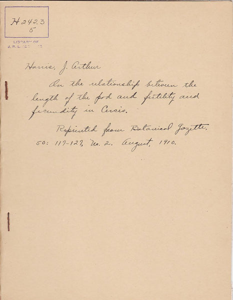 On the Relationship Between the Length of the Pod and Fertility and Fecundity in Cercis