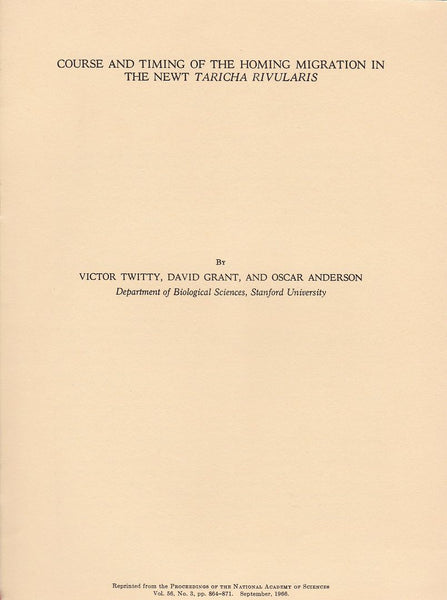 Course and Timing of the Homing Migration in the Newt Taricha Rivularis