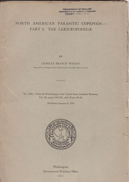 North American Parasitic Copepod- Part 9. The Lernaeopodidae