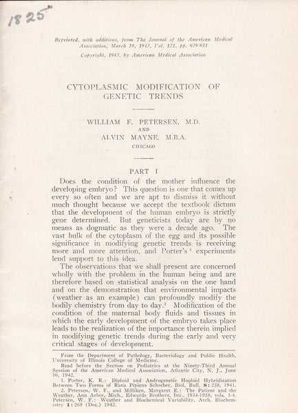 Cytoplasmic Modification of Genetic Trends