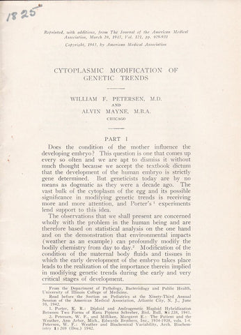 Cytoplasmic Modification of Genetic Trends