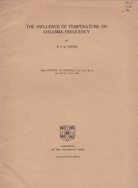 The Influence of Temperature on Chiasma Frequency