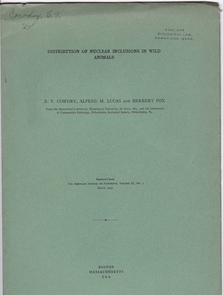 Distribution of Nuclear Inclusions in Wild Animals