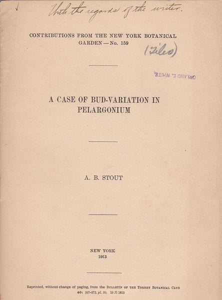 A Case of Bud-Variation in Pelargonium
