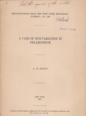 A Case of Bud-Variation in Pelargonium