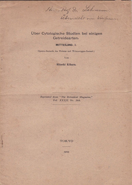 Uber cytologische studien bei einigen getreidearten Mitteilung.