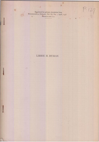 The Fragmentation of Nais Paraguayensis  by Hyman, Libbie H.