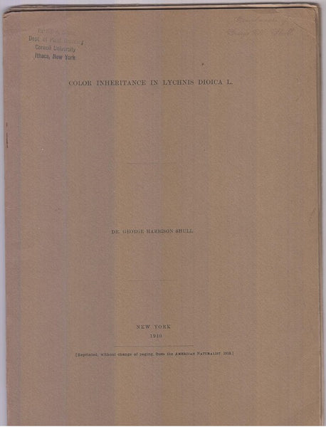 Color inheritance in Lychnis Dioica L  by Shull, George Harrison