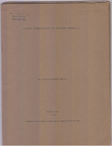 Color inheritance in Lychnis Dioica L  by Shull, George Harrison