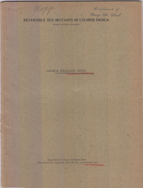 Reversible Sex-Mutants in Lynchnis Dioica  by Shull, George Harrison