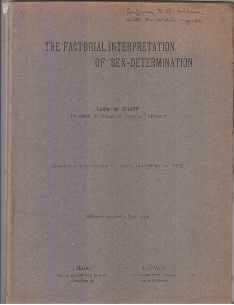 The Factorial Interpretation of Sex-Determination  by Sharp, Lester W.