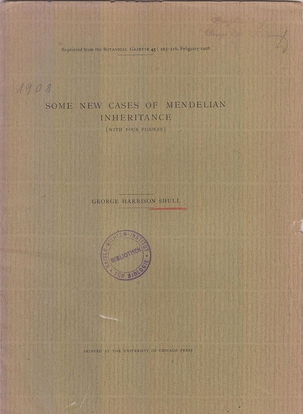 Some New Cases of Mendelian Inheritance  by Shull, George Harrison