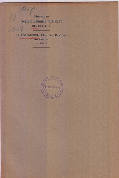 Uber den Bau des Ruherkerns  by Rosenberg, O.