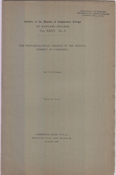 The Photomechanical Changes in the Retinal Pigment of Gammarus  by Parker, G.H.