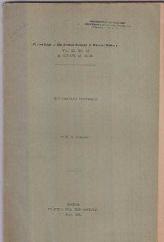 The Annulus Ventralis  by Andrews, E.A.