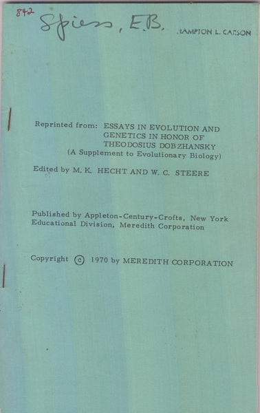 Mating Propensity and Its Genetic Basis in Drosophila  by Spiess, Eliot B.