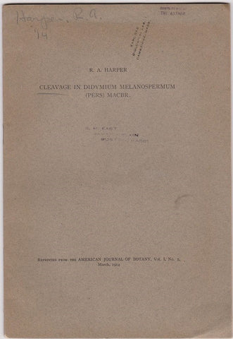 Cleavage in Didymium Melanospermum (pers) Macbr.