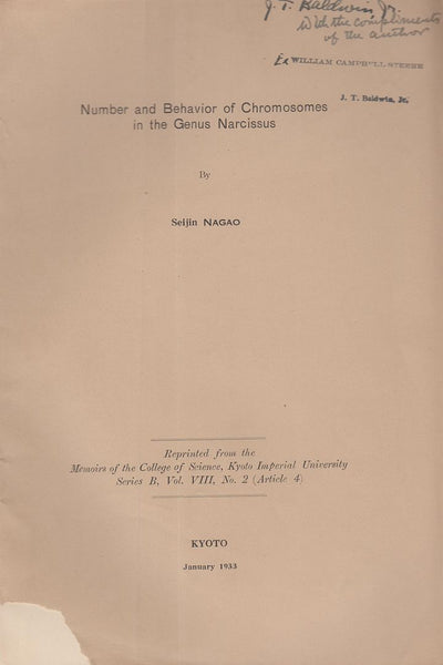 Number and Behavior of Chromosomes in the Genus Narcissus