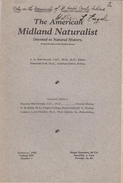 Notes on the Mammals of St. Joseph County, Indiana