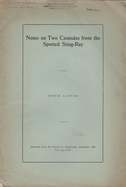 Notes on Two Cestodes from the Spotted Sting-Ray