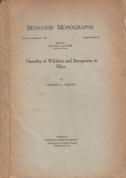 Heredity of Wildness and Savageness in Mice