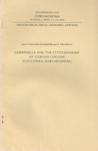 Gueriniella and the Cytotaxonomy of Iceryine Coccids (Coccoidea: Margarodidae)