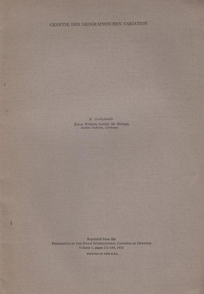 Genetik der Geographischen Variation