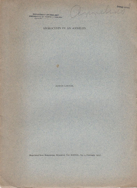 Sporocysts in an Annelid