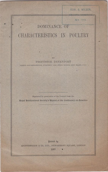 Dominance of Characteristics in Poultry